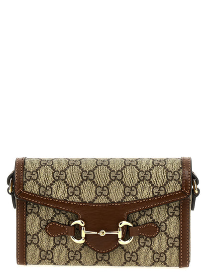 Brown Polyethylene Crossbody Bag