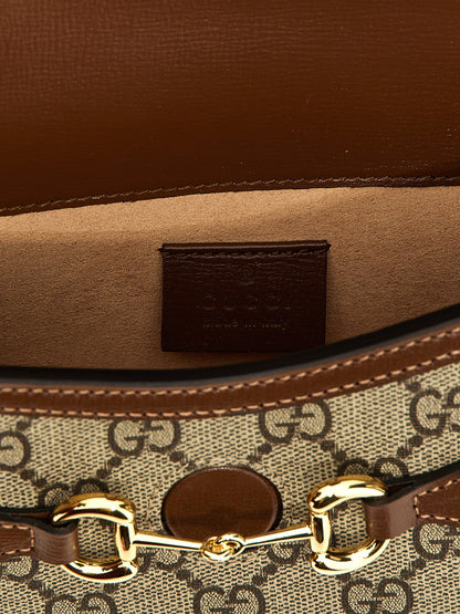 Brown Polyethylene Crossbody Bag