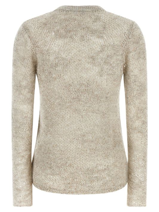 Beige Nylon Cardigan