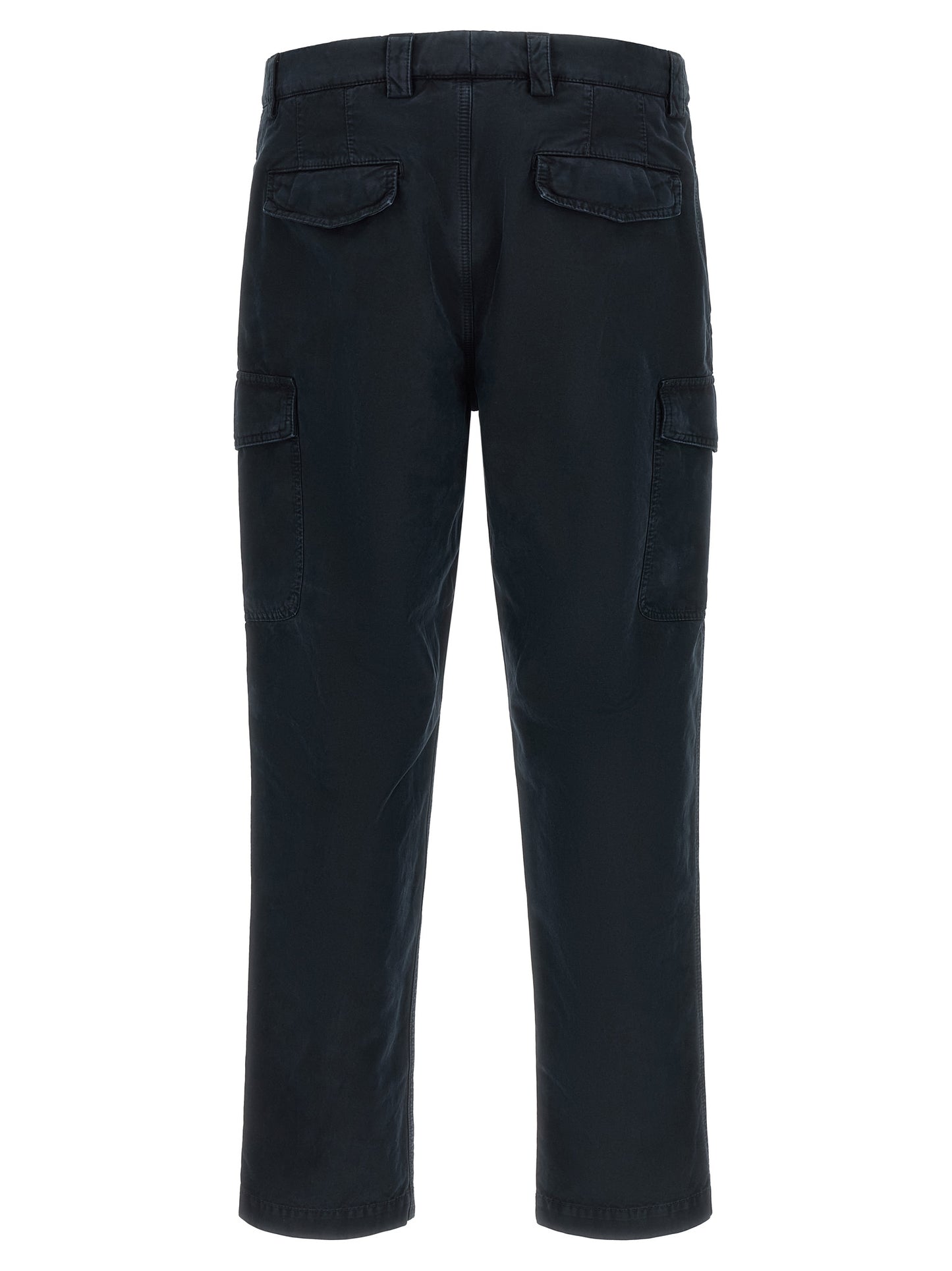 Blue Cotton Cargo Pants