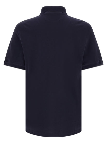 Blue Cotton Polo Shirt