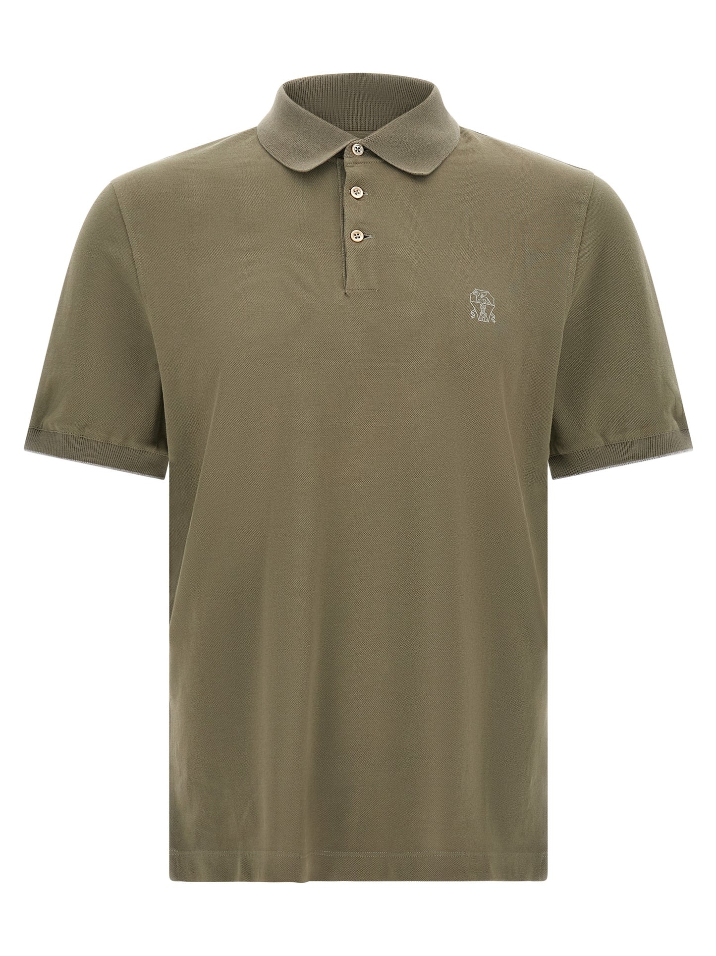 Bicolor Cotton Polo Shirt