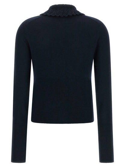 Blue Wool Cardigan