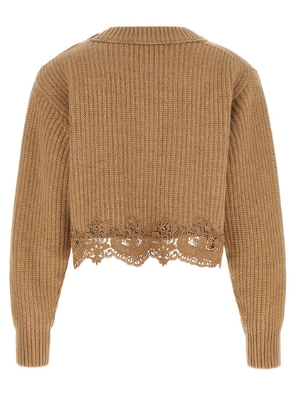 Beige Wool Cardigan