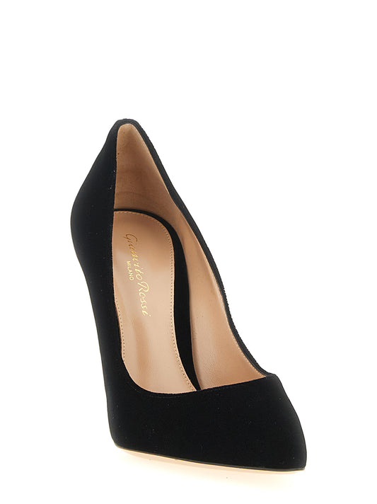 Black Textile High Heel Pumps