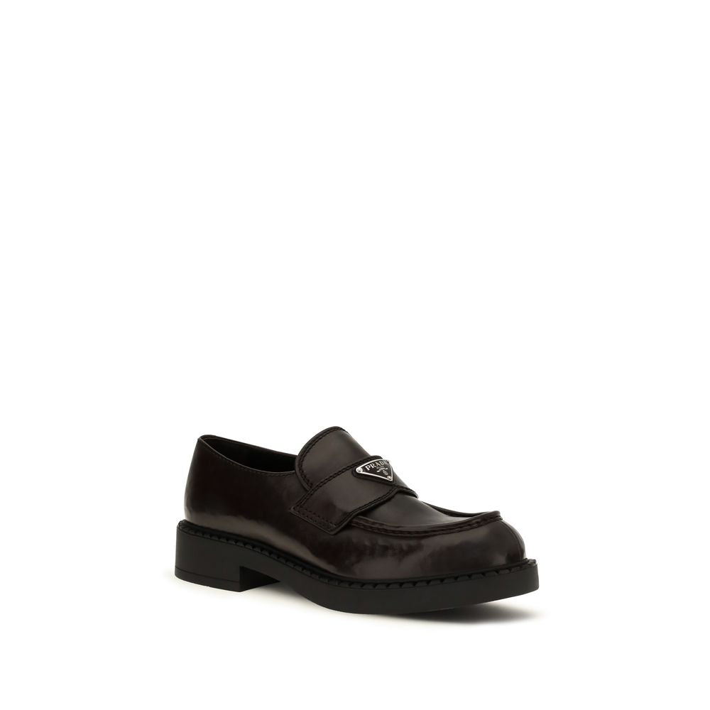 Brown Calf Leather Bos Taurus Slip-On Loafers
