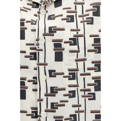 Beige Cotton Pattern Shirt
