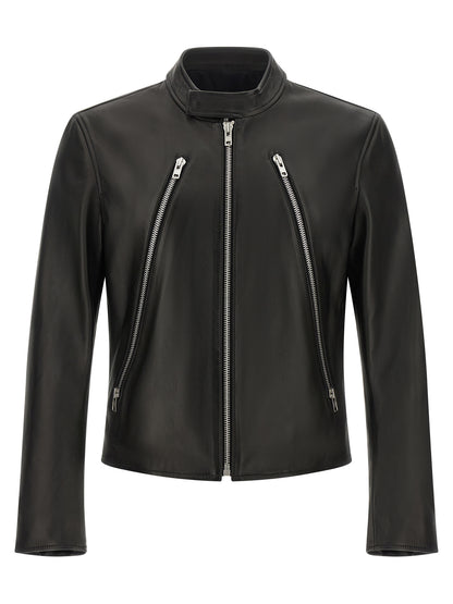 Black Lamb Leather Leather Jacket