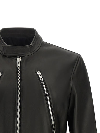 Black Lamb Leather Leather Jacket