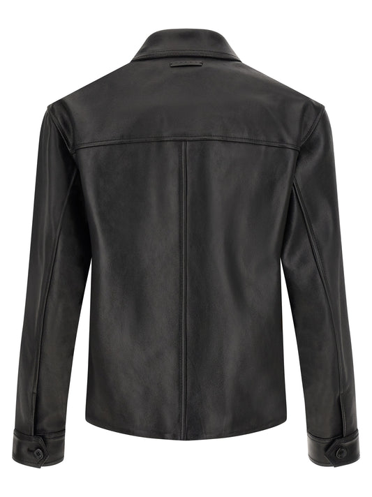 Multicolor Calfskin Leather Jacket