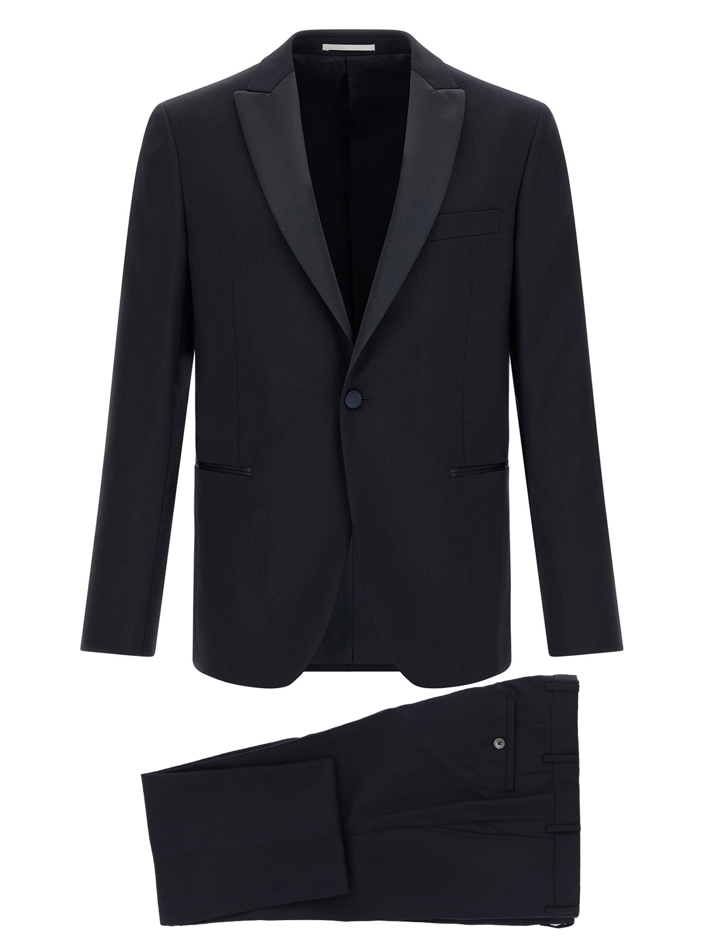 Black Wool Two-Piece Suit