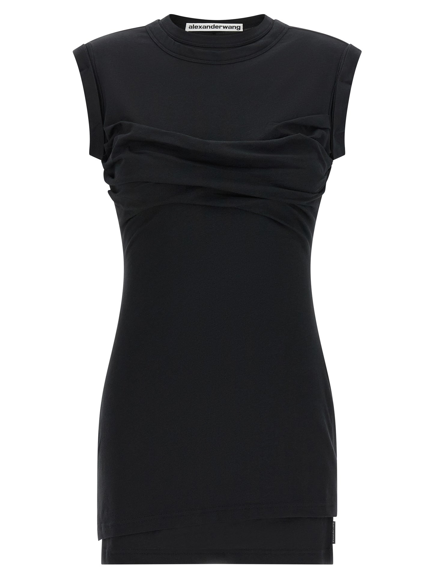 Black Cotton Short Dress