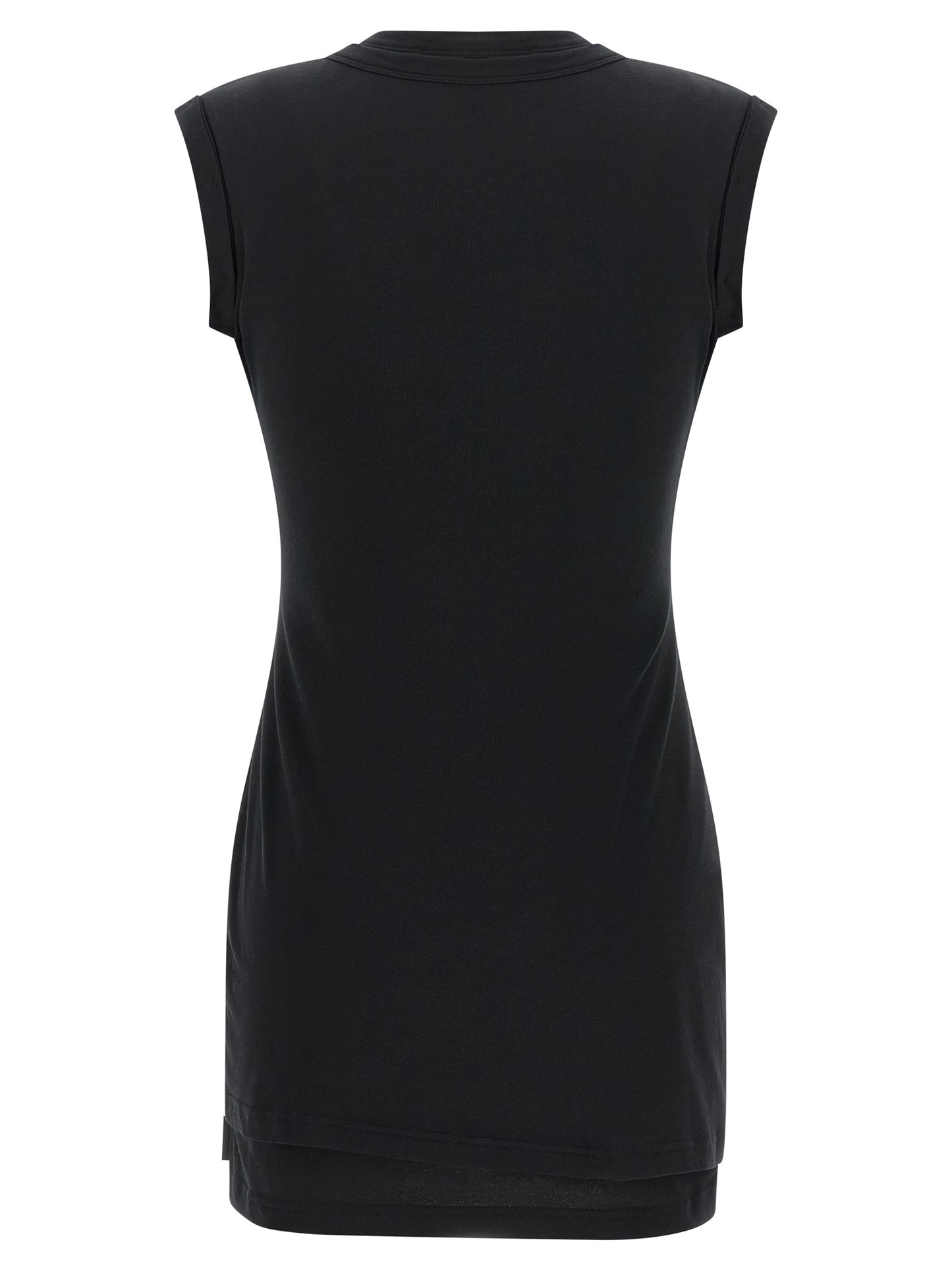 Black Cotton Short Dress