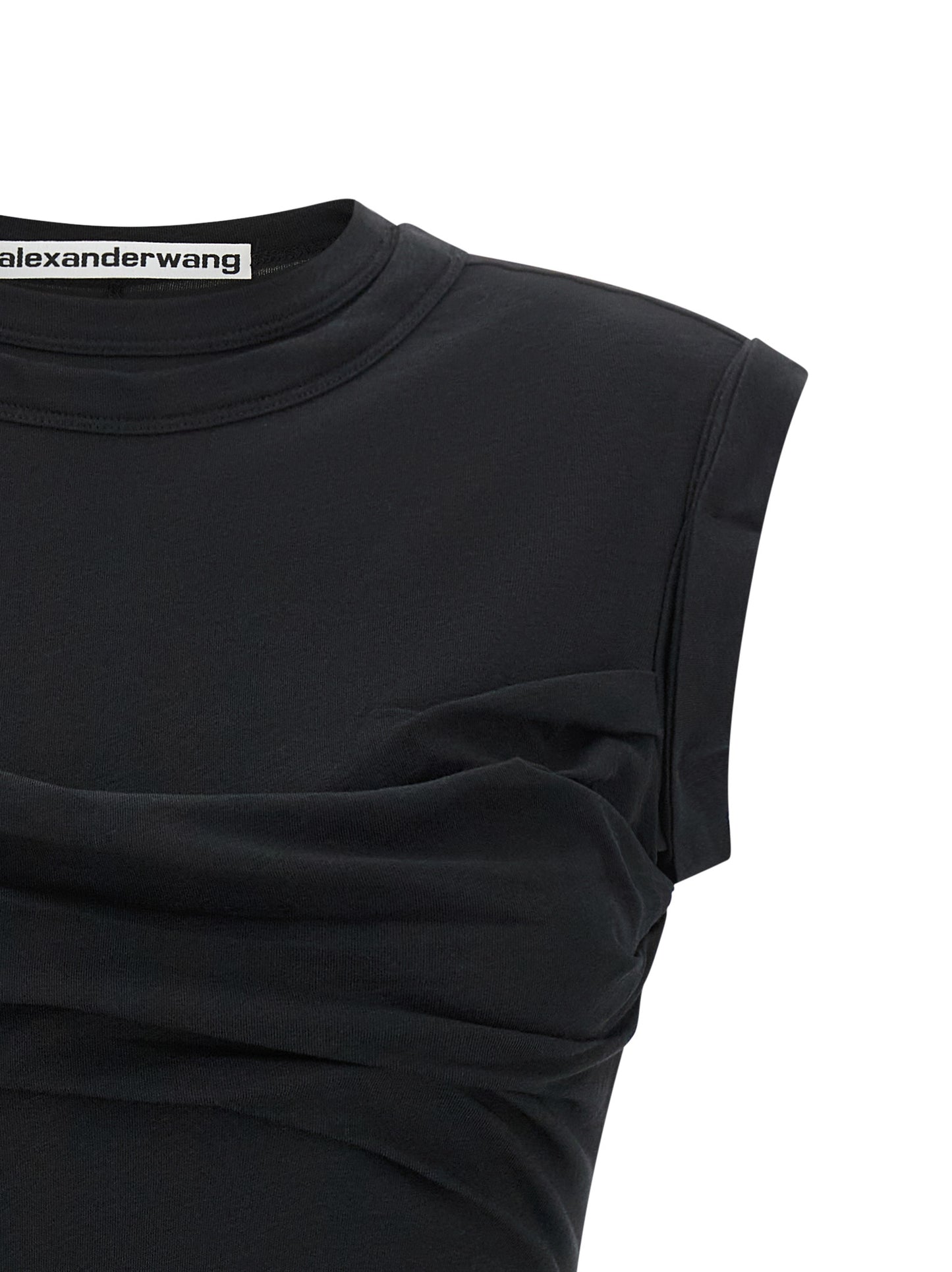 Black Cotton Short Dress
