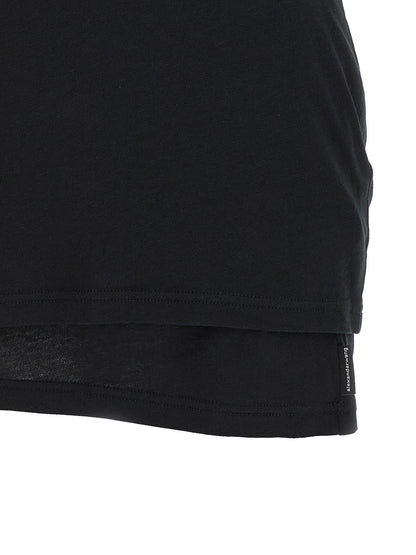 Black Cotton Short Dress