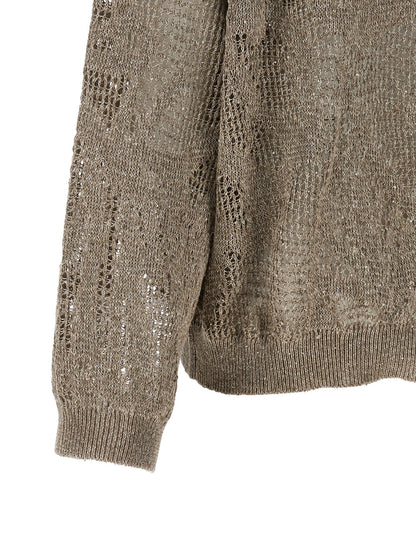 Brown Linen Cardigan