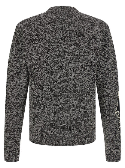 Bicolor Virgin Wool Cardigan