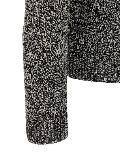 Bicolor Virgin Wool Cardigan