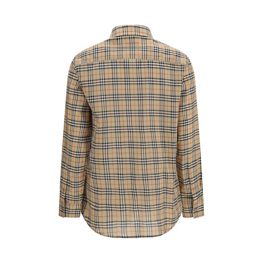 Beige Cotton Pattern Shirt
