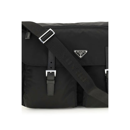 Black Polyamide Shoulder Bag