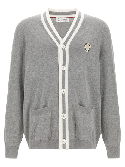 Gray Cotton Cardigan