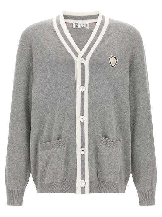 Gray Cotton Cardigan