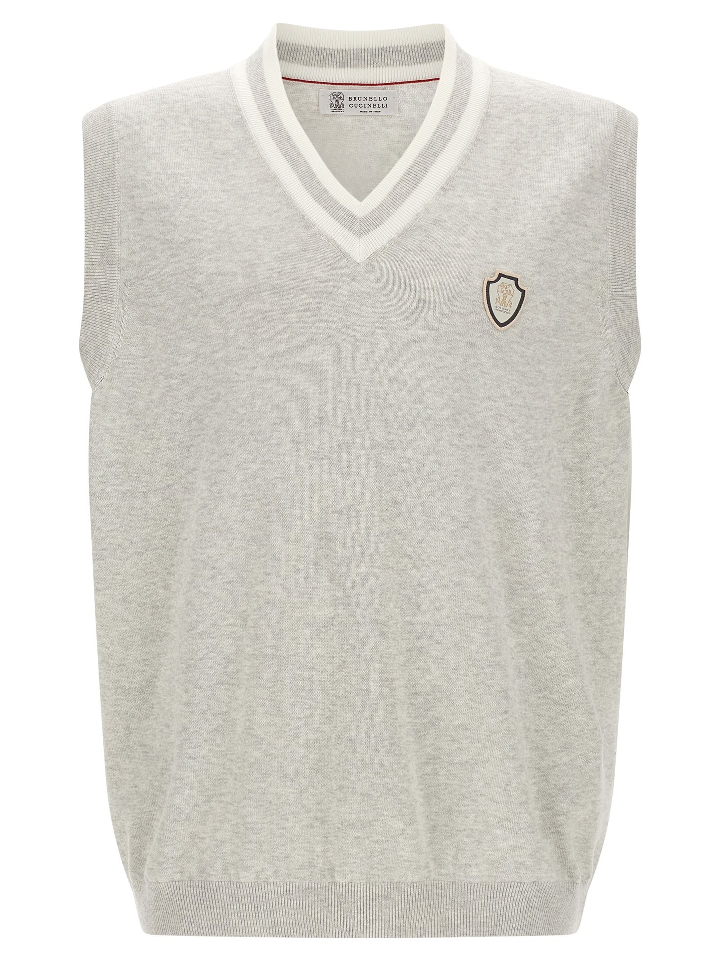 Gray Cotton Sleeveles Sweater