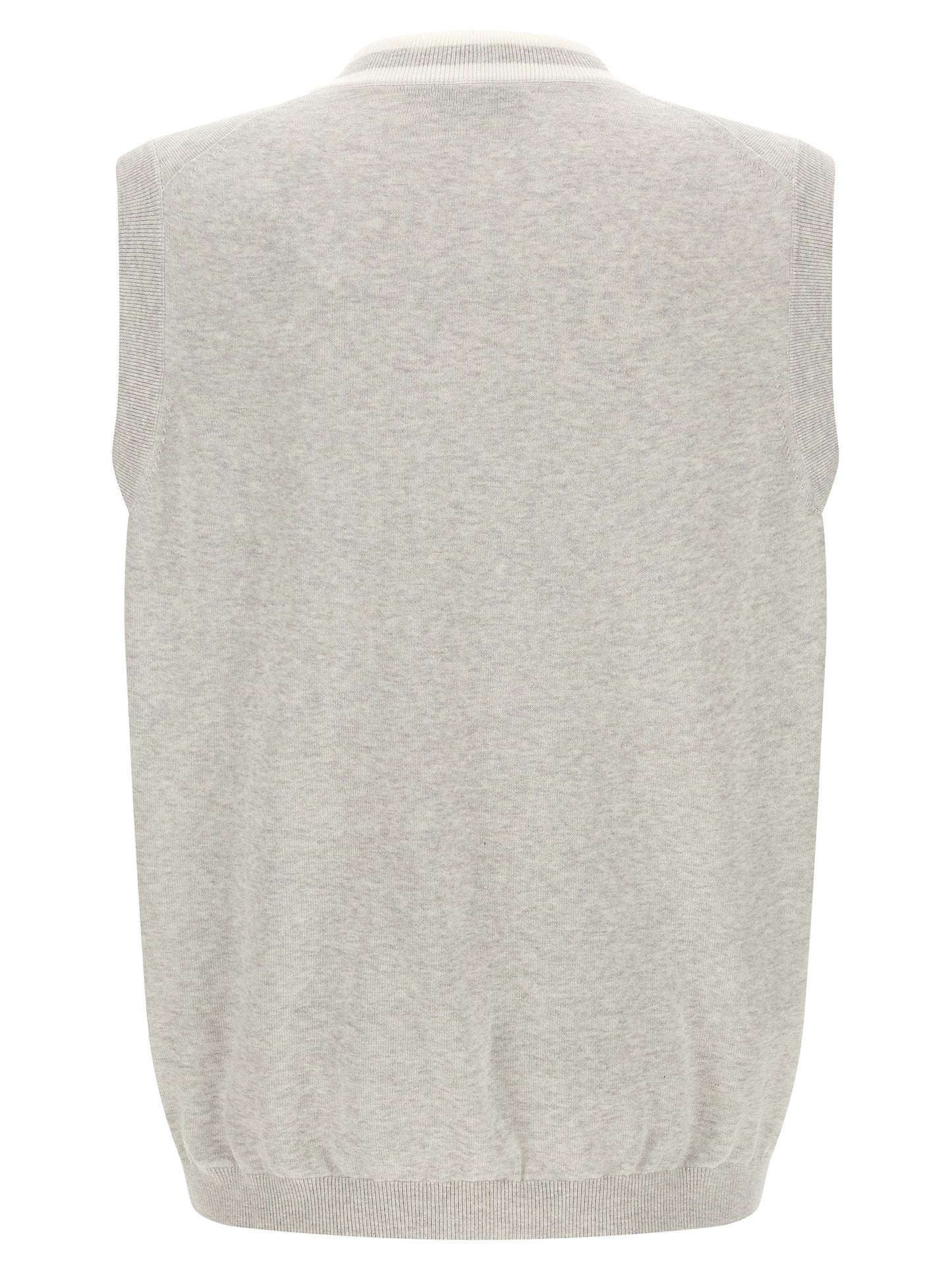 Gray Cotton Sleeveles Sweater