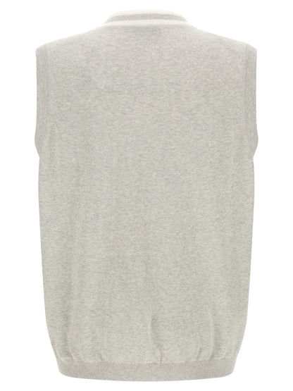 Gray Cotton Sleeveles Sweater