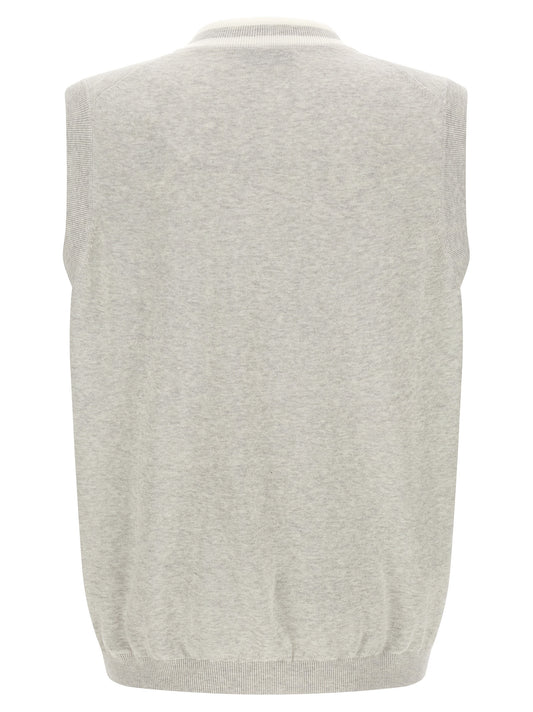 Gray Cotton Sleeveles Sweater
