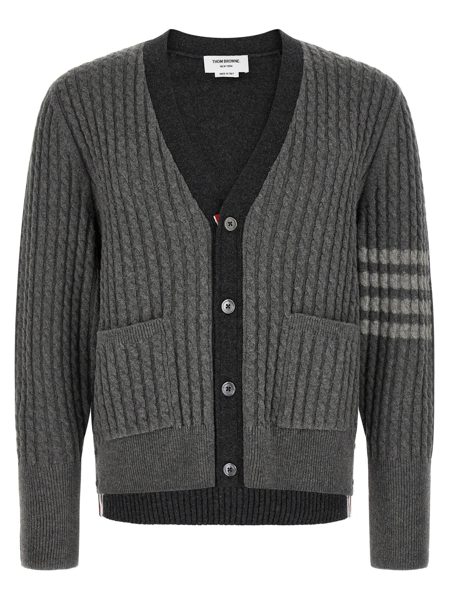 Gray Virgin Wool Cardigan