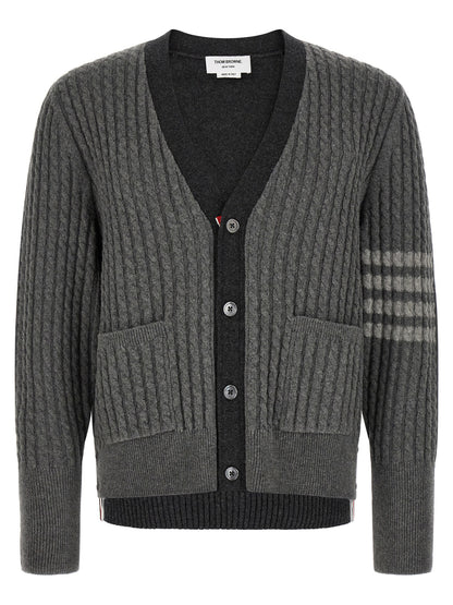 Gray Virgin Wool Cardigan