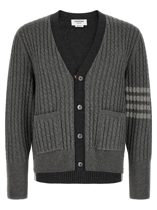 Gray Virgin Wool Cardigan