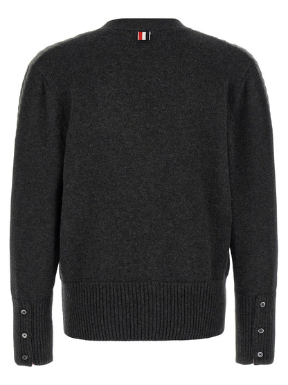 Gray Virgin Wool Cardigan