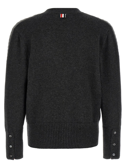 Gray Virgin Wool Cardigan