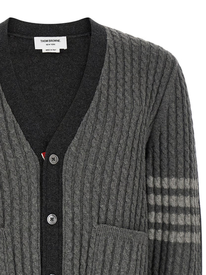 Gray Virgin Wool Cardigan