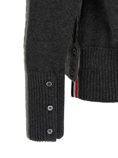 Gray Virgin Wool Cardigan