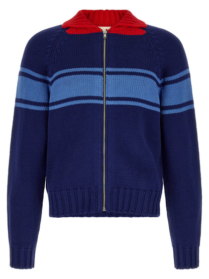 Blue Cotton Cardigan