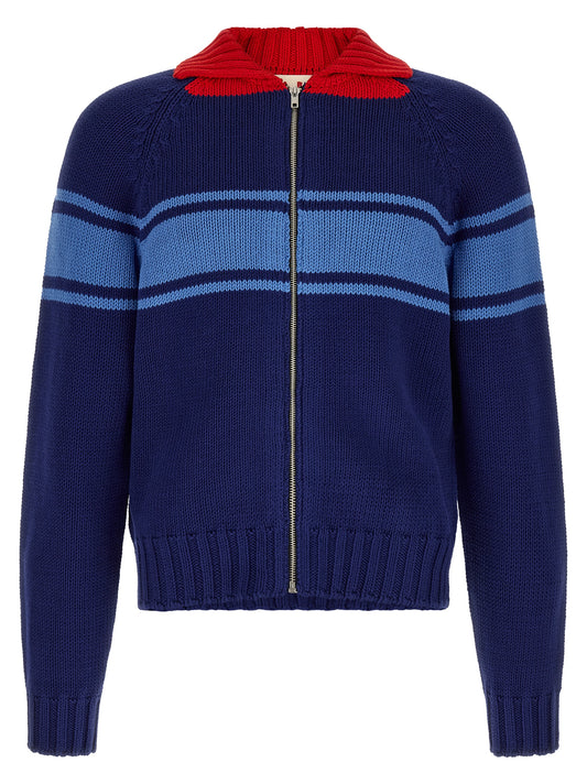 Blue Cotton Cardigan