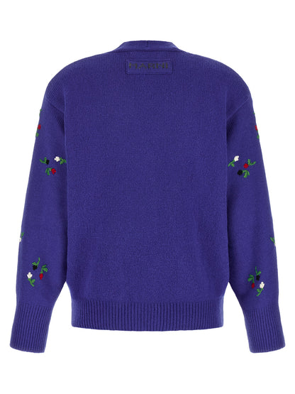 Blue Virgin Wool Cardigan