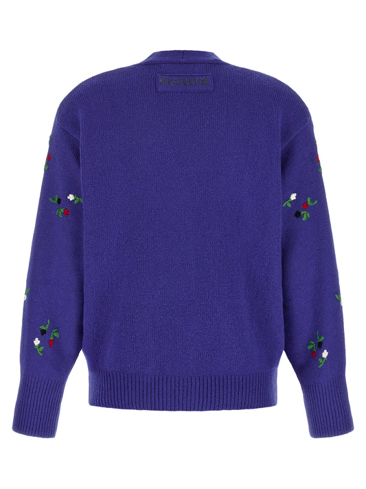 Blue Virgin Wool Cardigan