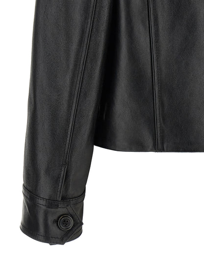 Black Calfskin Leather Jacket