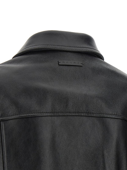 Black Calfskin Leather Jacket