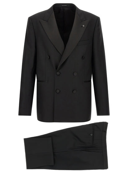 Black Virgin Wool Two-Piece Suit
