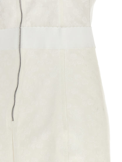 White Polyamide Midi Dress