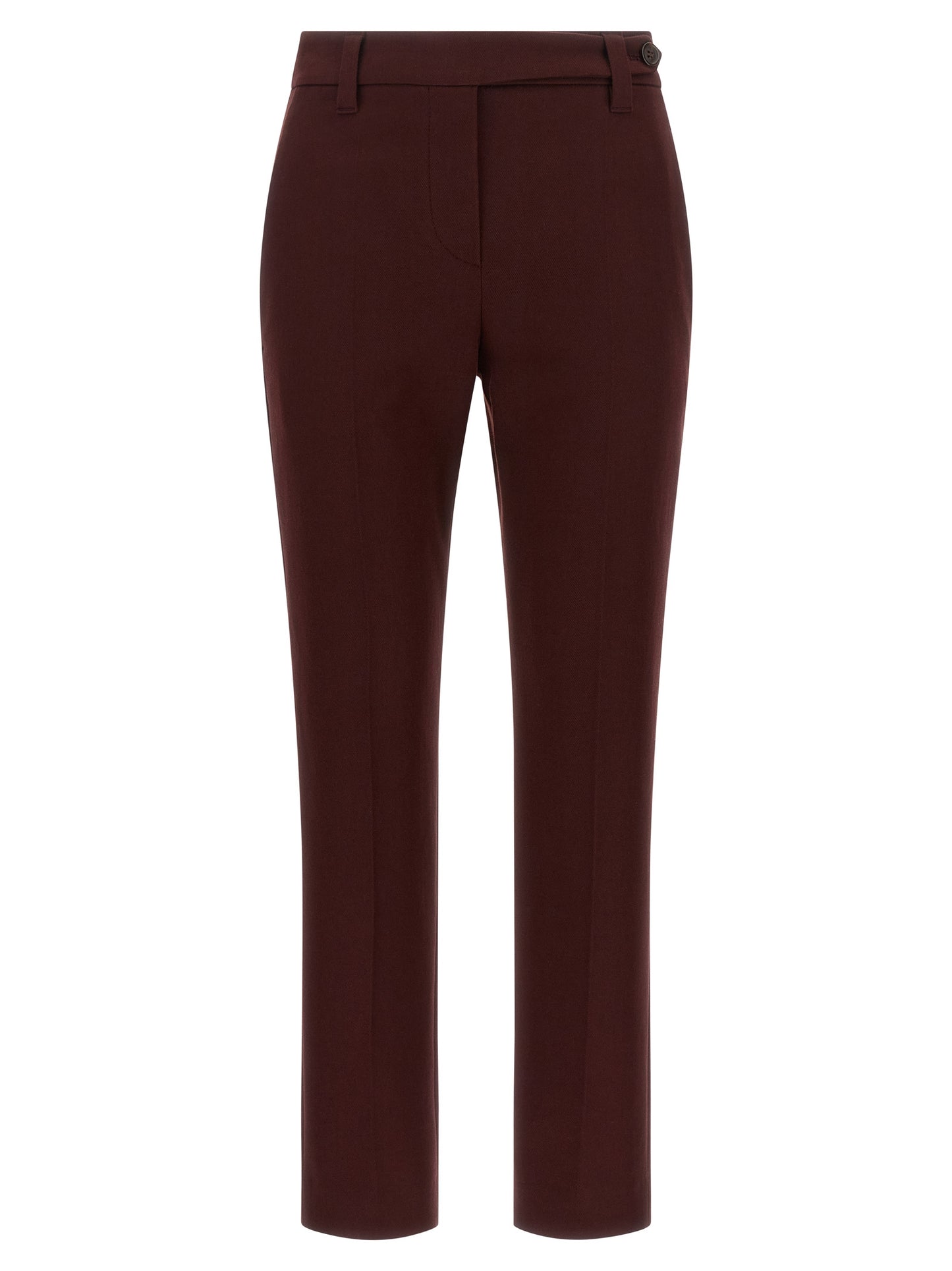 Bordeaux Cotton Casual Pants