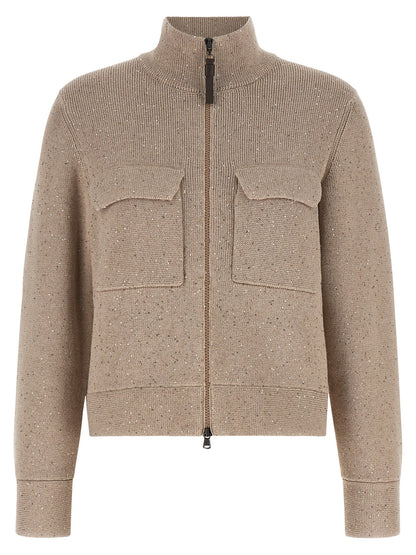 Beige Cotton Cardigan