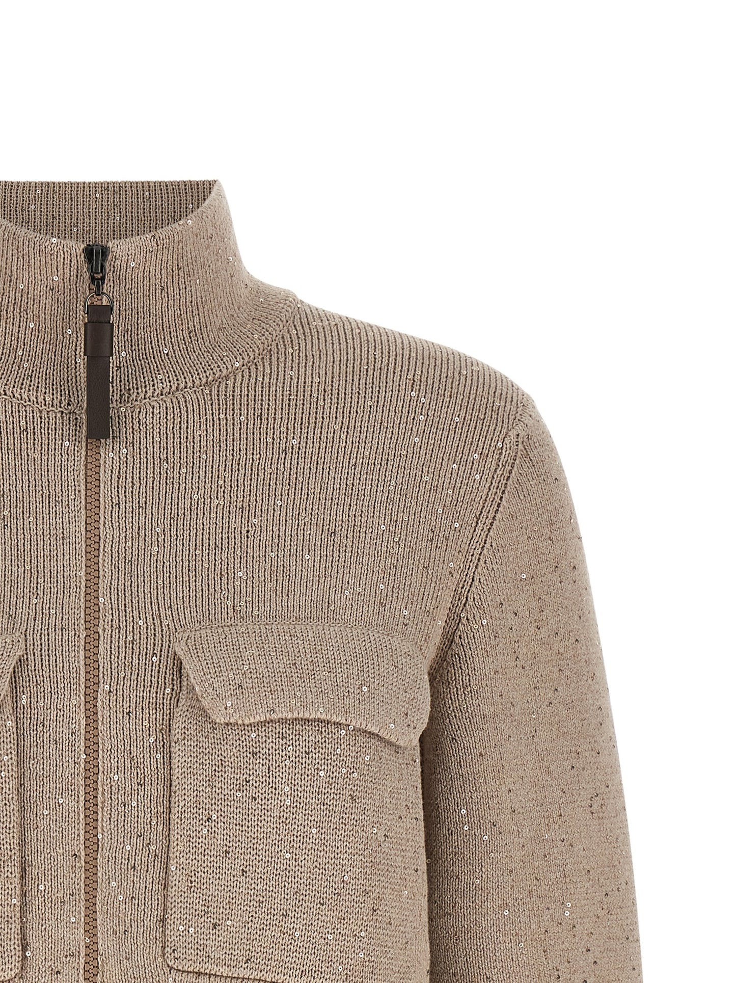 Beige Cotton Cardigan