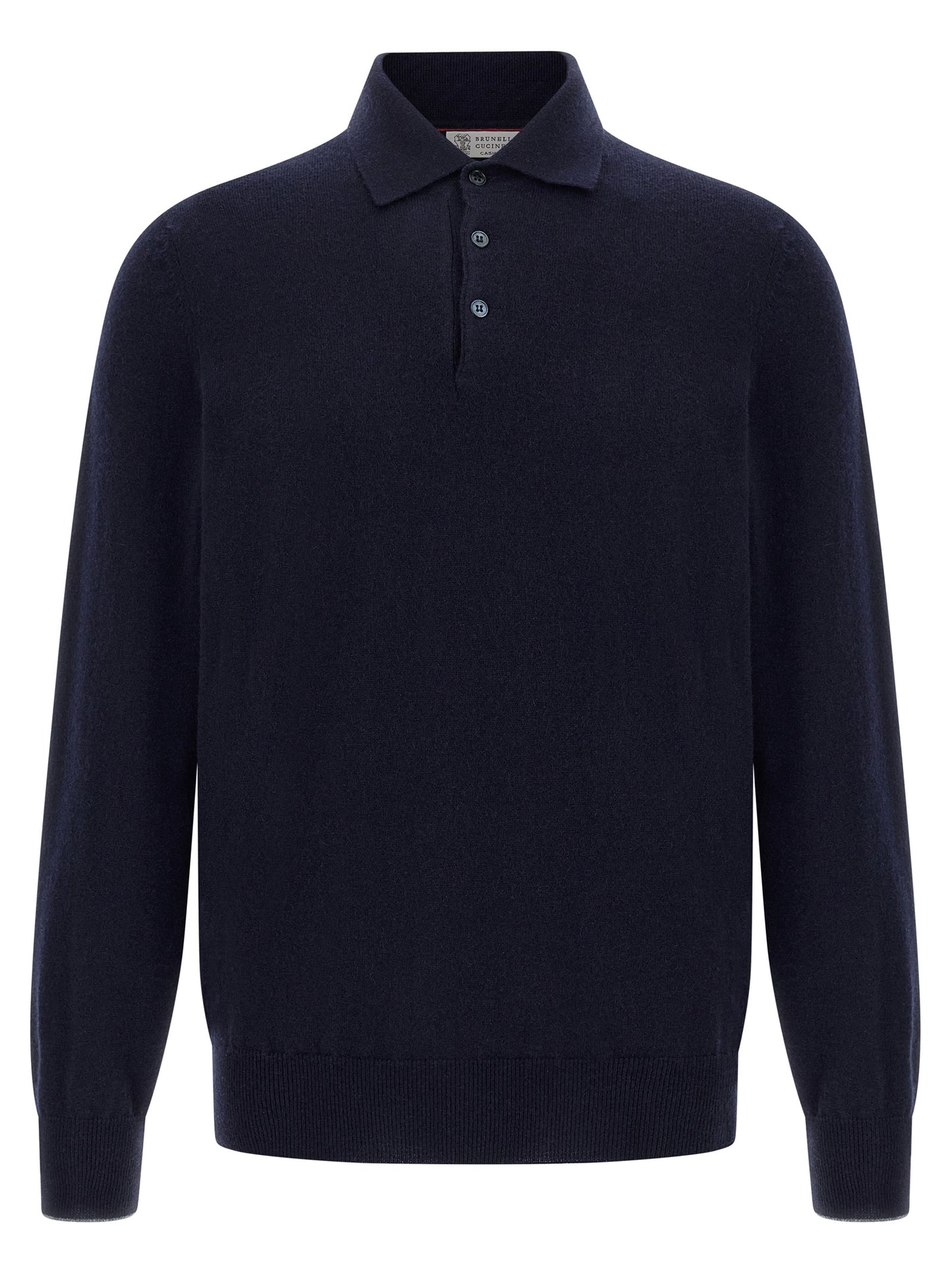 Blue Cashmere Polo Shirt