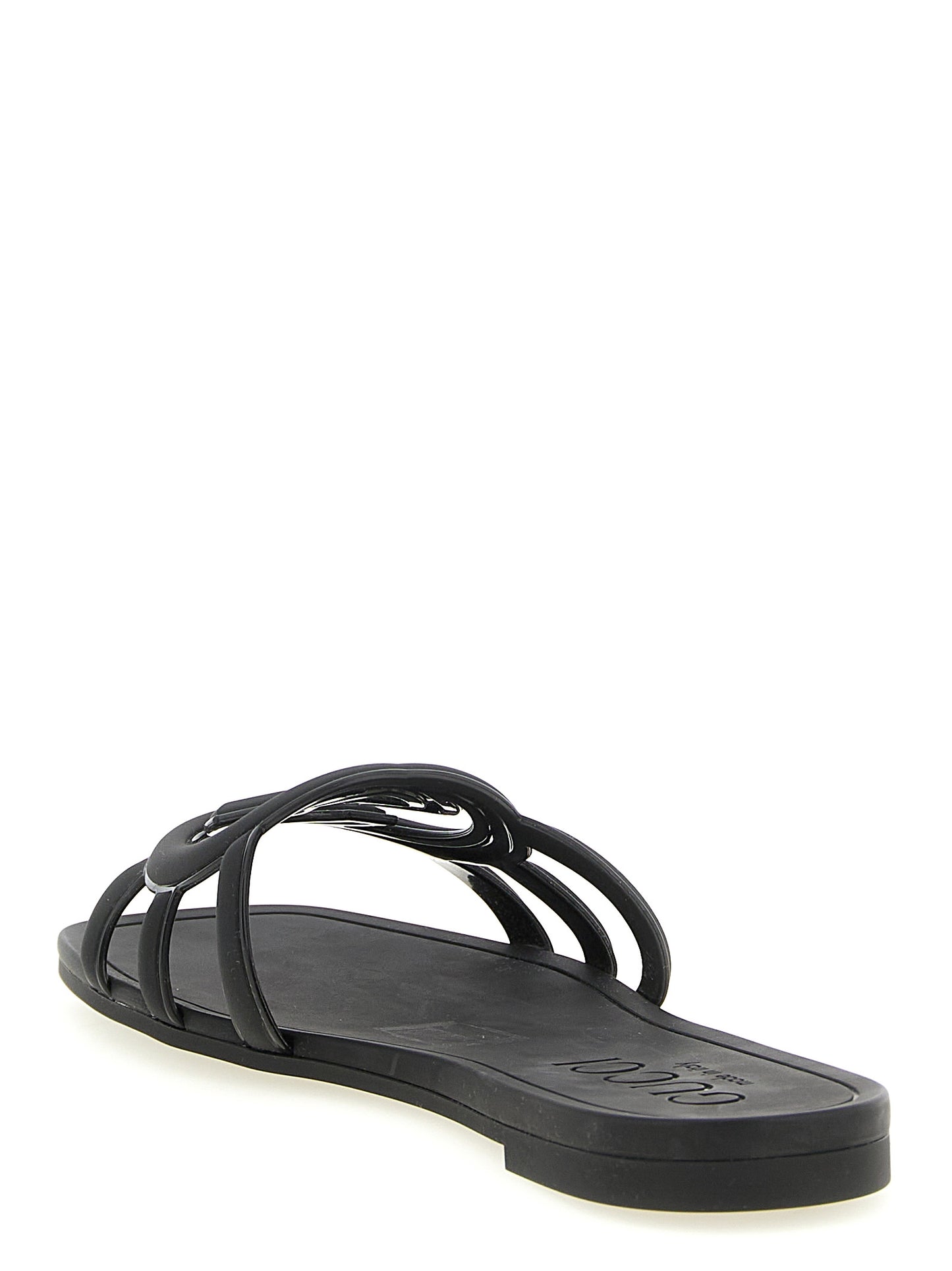 Black Rubber Slides